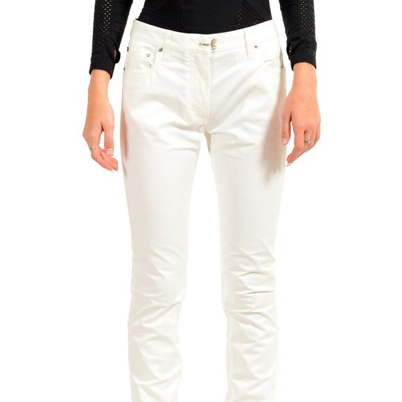 Maison Margiela Women's White Straight Leg Pants US S IT 40